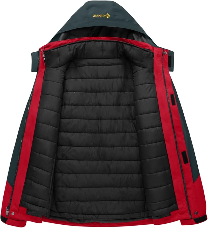 GEMYSE Men's Waterproof 3-in-1 Ski Snow Jacket Puffer Liner Insulated Winter Coat