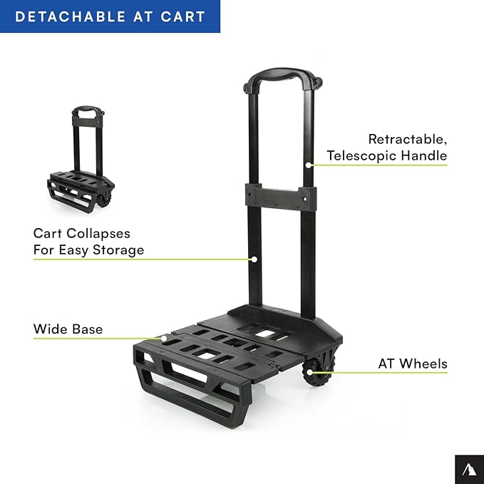 Titan Deep Freeze 60 (50+10) Can Wheeled Cooler - Collapsible Rolling Cooler with Wheels and All-Terrain Cart