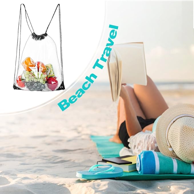 Clear Drawstring Bag Waterproof Stadium Drawstring Backpack