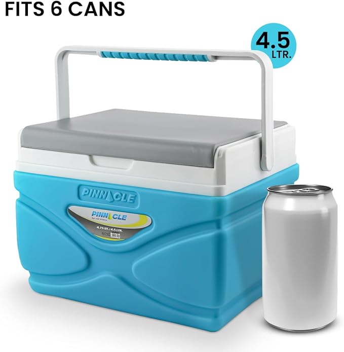 Picnic Cooler – 4.5 Liter Hard Cooler – Coolbox Keeps Contents Cool for 48 Hours – BPA Free Outdoor Cooler – Portable Cooler for Picnics, Grill, Camping (Orange)