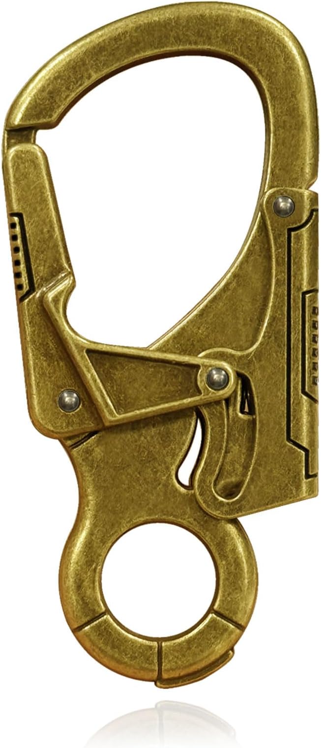 Ahiller Muscular Carabiner Hook,3.1" Alloy Thick Keychain Clip for Man, Outdoor Camping, Hiking Accessories, Key Ring
