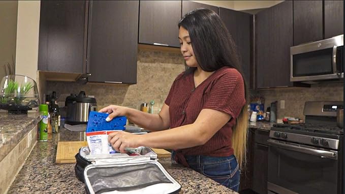 TrekProof Ice Packs for Lunch boxes and Coolers | Bento Lunch Box Ice Packs, Cooler Bag for Work, School, Picnic or Camping | Reusable Small Freezer Pack, Adult and Kid Friendly