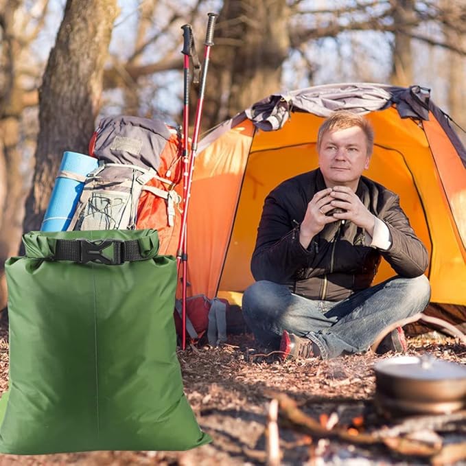 Pimoys 5 Pack Waterproof Dry Sacks, Lightweight Outdoor Dry Bags Ultimate Dry Bags for Kayaking Rafting Boating Camping (1.5L, 2.5L, 3.5L, 4.5L, 6L)