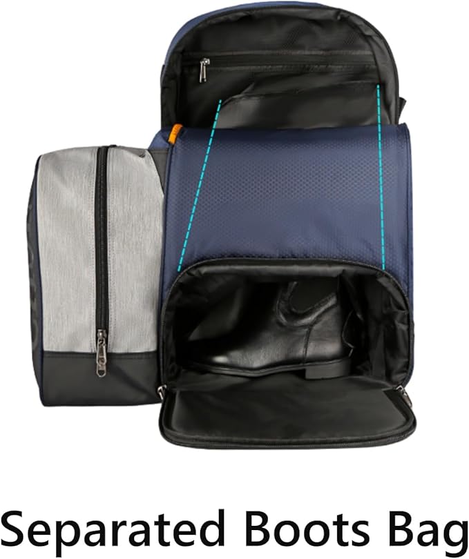 Tall Boot and Helmet Carrier - Waterproof 3 in 1 Equestrian Travel Bag for Horse Riding, Large Capacity, English Bag Carry All