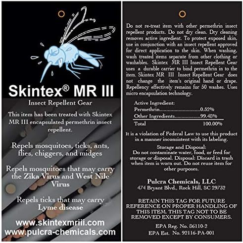 Permethrin Treated Repels Tick Mosquitoes Flies Chiggers & More Insect Repellent Lower Packages