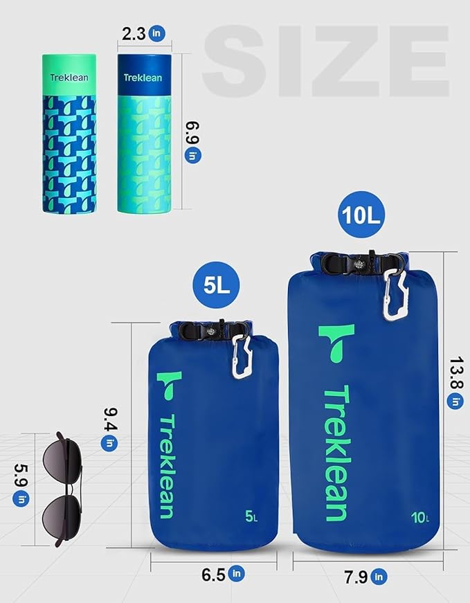 Dry Bag, Waterproof Floating and Lightweight Dry Bags, Roll Top Sack Keeps Gear Dry, for Kayaking, Rafting, Boating, Swimming, Camping, Hiking, Beach, Fishing outdoor