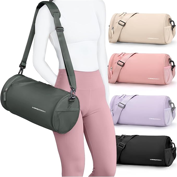 Small Gym Bag for Women,Waterproof Workout Bag Mini Duffle Bag Womens Spotrs Gym Bags Small Travel Duffel Bag with Wet Pocket Carry on Weekender Bags for Dance Swimming,Gym,Yoga,Fitness Dark Green