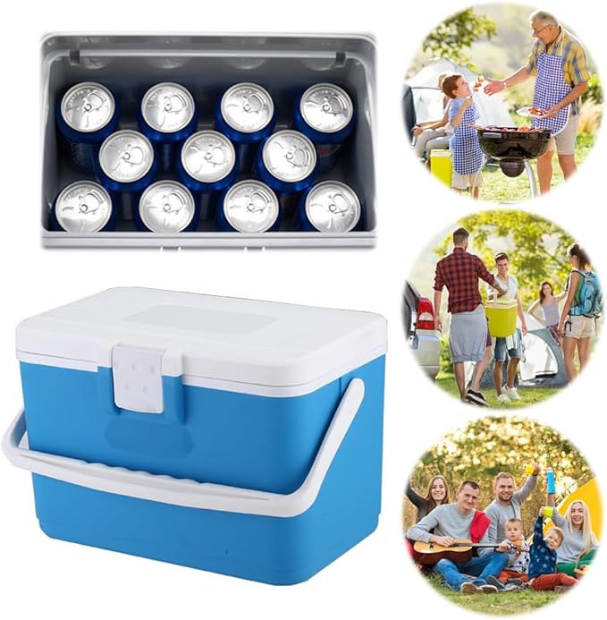 Small Cooler for Camping, Portable Leakproof Outdoor Cooler Box, 3/5/6/8 Quart Hard Ice Retention Insulated Lunch Box for Camping Fishing Beach Picnics Grill