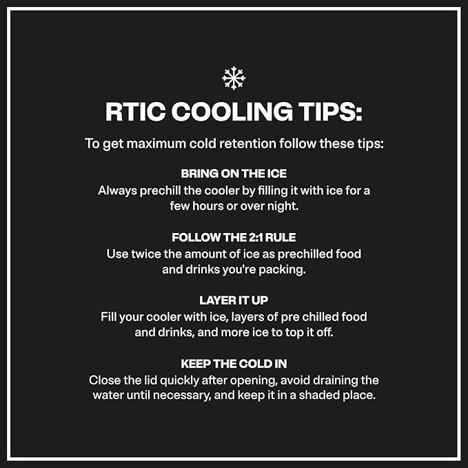 RTIC 8 QT Road Trip Personal Cooler, Small, Compact, Insulated, Portable Ice Chest Box for Food, Drink, Beverage, Beach, Camping, Picnic, Fishing, Boat, 12-Can Capacity