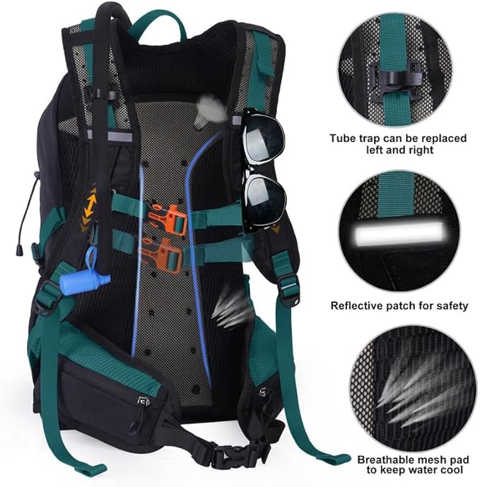 Hydration Backpack 3L Water Bladder, Hiking Water Backpack with Rain Cover, Insulation Hydration Daypack Rucksack for Cycling