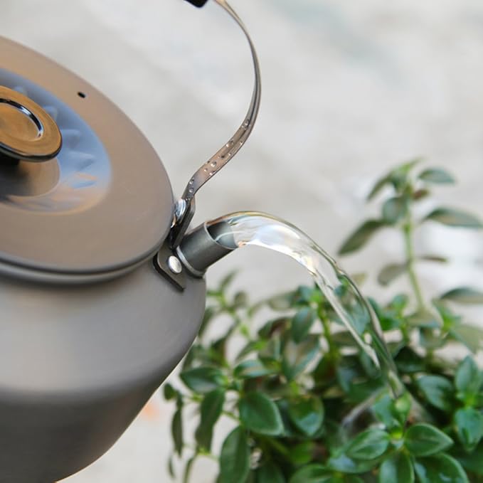 Docooler Tea Kettle, Stainless Steel Teapot, Portable Coffee Pot, Whistling Water Kettle, Camping Picnic Stove Top 0.8L/1.1L/1.2L/1.6L