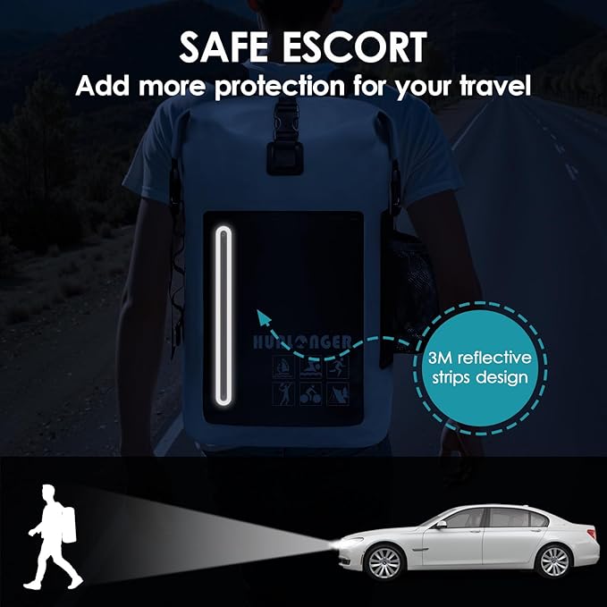 Waterproof Backpack 20L/30L/40L- Roll Top Closure Bag - Hiking Backpack - Lightweight Durable Floating Dry Bag with IPX8 Waterproof Phone Case