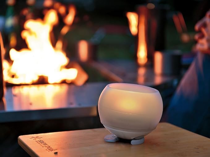Snow Peak's Hozuki Lantern, Moss, ES-070GR, Made in Japan, Lifetime Product Guarantee, Lightweight, Compact for Camping or Backpacking, Camping Light