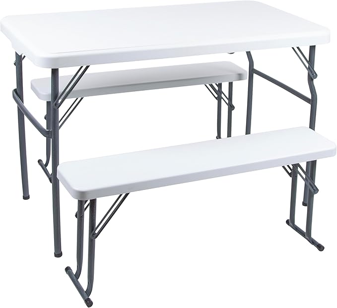 Stansport 616-100 Heavy-Duty Camp Table with Benches