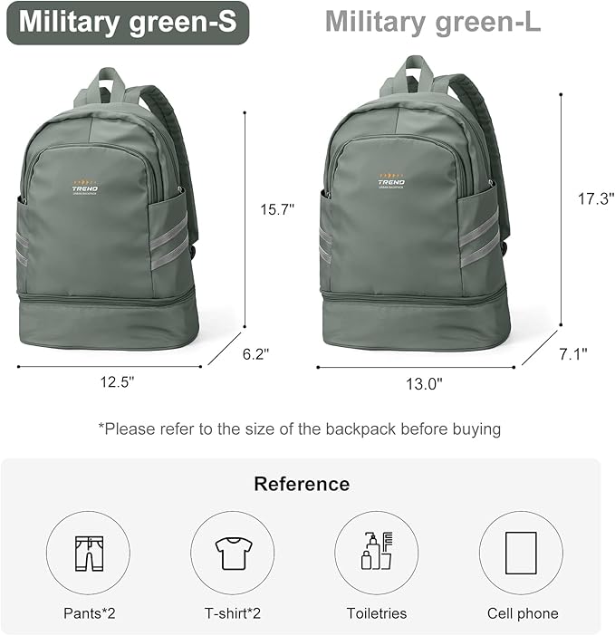 coofay Small Gym Backpack for Women Waterproof Backpack with Shoe Compartment Lightweight Travel Backpack Sports Backpack Large Gym Bag
