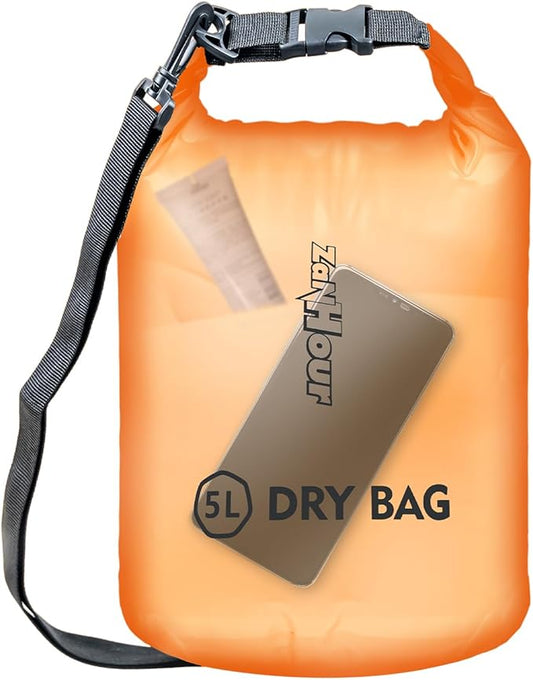 Waterproof Dry Bag - Roll Top Transparent Storage Bag,2L/5L/10L/20L,Suitable for Traveling, Swimming, Kayaking, Camping, Fishing, Rainy Day Trips