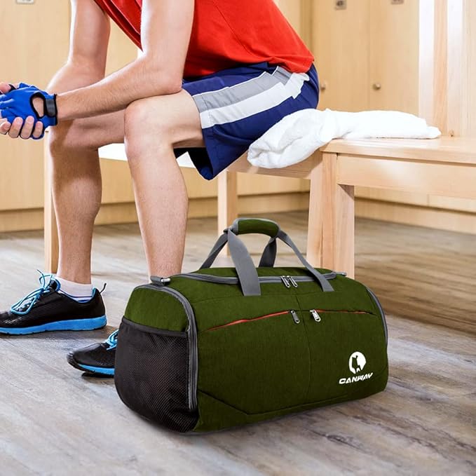 Canway Sports Gym Bag, Travel Duffel bag with Wet Pocket & Shoes Compartment for men women, 45L/40L, Lightweight