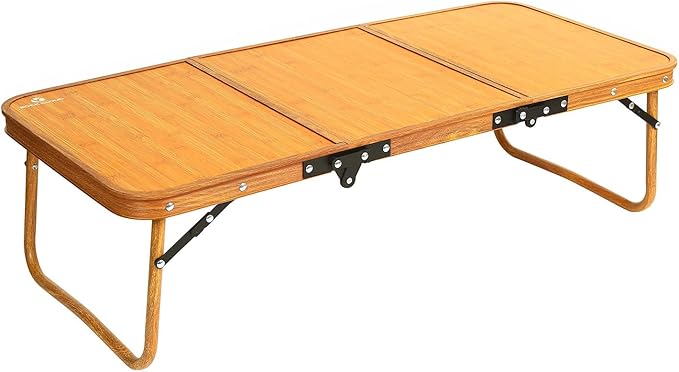 ROCK CLOUD Portable Camping Table Ultralight Camp Table Foldable 3-Folding Beach Table for Camping Hiking Garden Outdoor Picnic