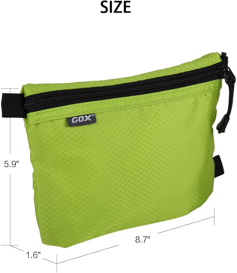 GOX Small Toiletry Bag for Men Bulk Cosmetic Bag Dopp Kit Carry On Zipper Pouch Organization Nylon Small Packing Sack Waterproof