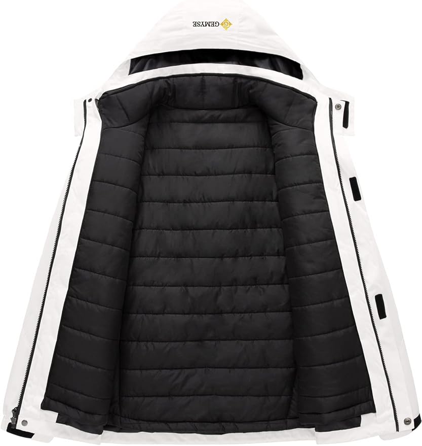 GEMYSE Men's Waterproof 3-in-1 Ski Snow Jacket Puffer Liner Insulated Winter Coat