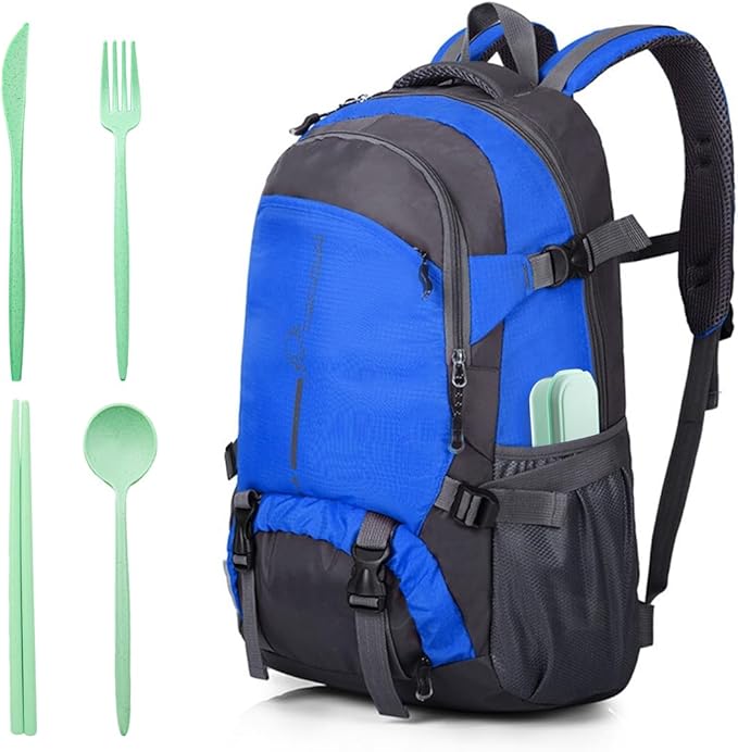 ELANE 4 Sets Reusable Travel Utensils Set with Case,Camping Cutlery Set Reusable Cutlery Set with Case,Utensil Sets for Lunch Picnic Daily Use Outdoor (lightgreen)