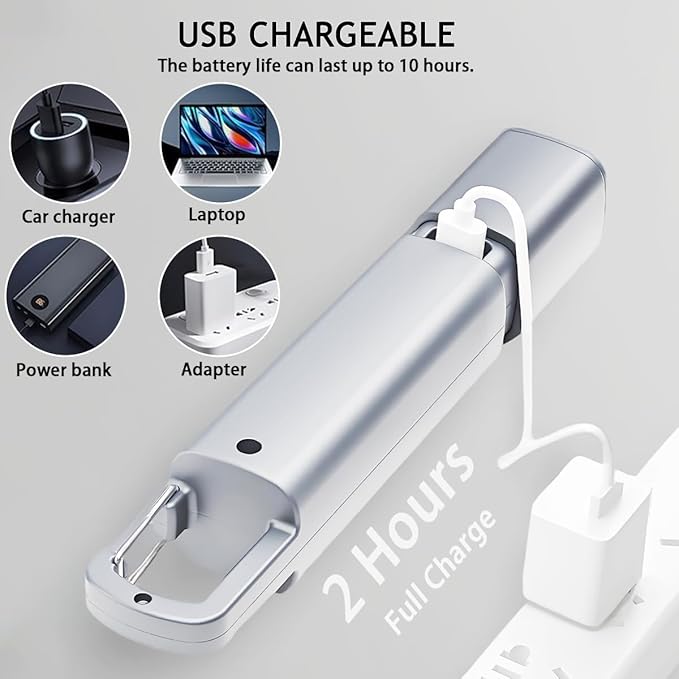 Rechargeable LED Flashlights High Lumens, 20,000 Lumens Super Bright Flashlight with USB Cable and Hook, 3 Modes, Waterproof Flash Light Handheld Powerful Flashlight for Home Camping - 2 Pack