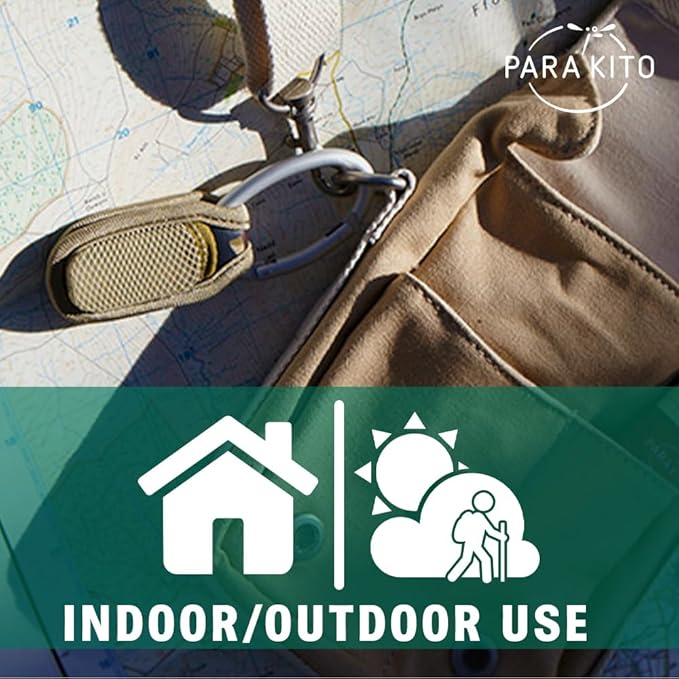 PARA'KITO Mosquito Insect & Bug Repellent Clip w/Natural Essential Oils - Waterproof, Outdoor Pest Repeller (Camouflage)