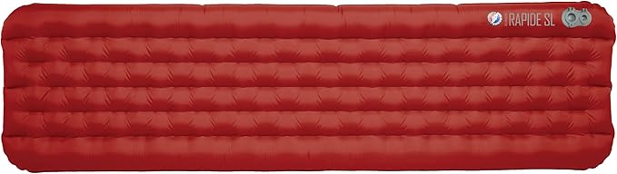 Big Agnes Rapide SL - Insulated Sleeping Pad, Ultralight, All Season Compact Backpacking and Hiking, Pumphouse Sack Included, Orange, 20x66 Petite
