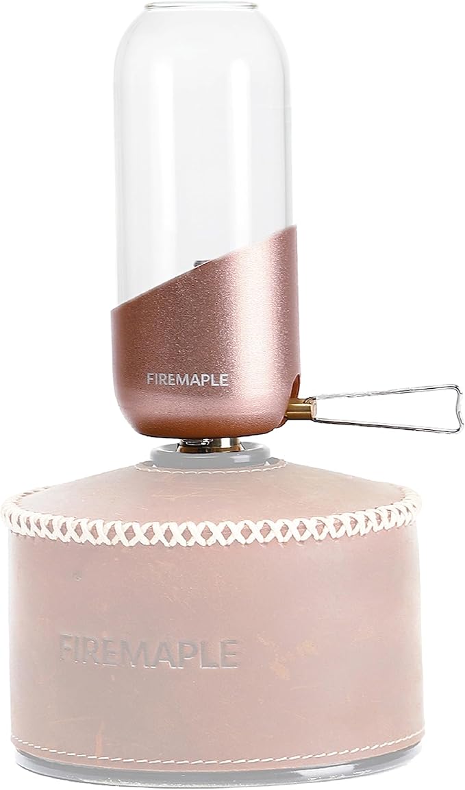 Fire Maple Orange Camping Light, Propane Lamp,Gas Lantern, Glass Lampshade & Windproof, NO Mantles Needed, Brightness Adjustable, Heating, Camping Atmosphere &Bright Flames
