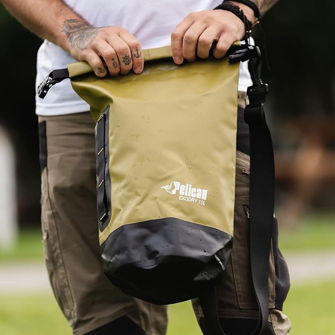 Pelican Waterproof Dry Bag 10L/20L/30L - Reflective - Exodry - Waterproof - Keeps Gear Dry for Kayaking, Beach, Rafting and Fishing
