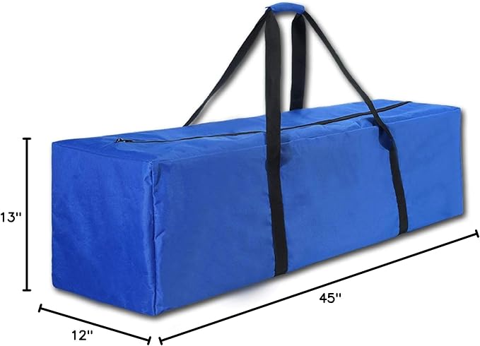 Sports Duffle Bag - Extra Large Travel Duffel Luggage Bag with Upgrade Zipper, Sturdy & Water Resistant, Black (Blue 45inch)