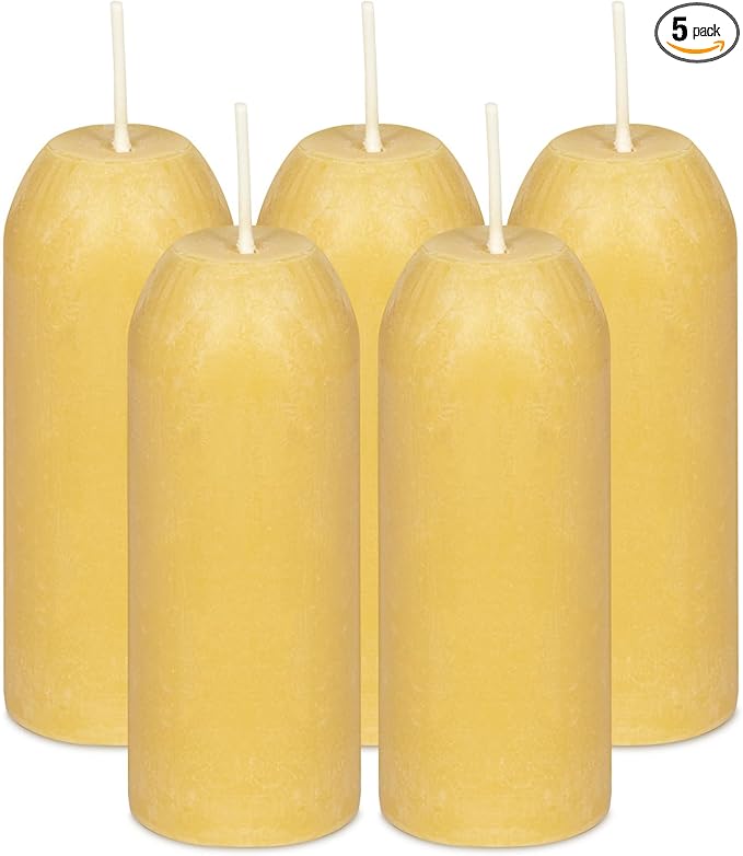 Original Pure Beeswax Lantern Candle - Set of 5, 12H Burn Time, 100% Pure Beeswax Candle, Indoor/Outdoor, Emergency Use