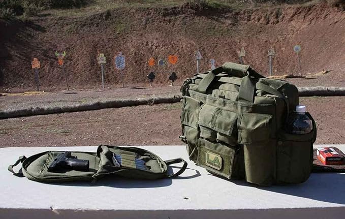 LAPG Camping Gear Jumbo Bail Out Bag, Survival Gear Range Bag, Multiple Pockets, Multi-functional Hiking Gear Bug Out Bag, OD Green