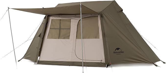 Naturehike Village Instant Tent, 4 Person 8 Person Camping Tent with Full Rainfly, Waterproof Large Cabin Tents for Car Camping