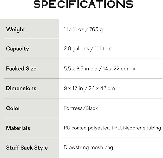 NEMO Helio Portable Pressure Camp Shower