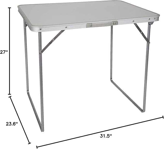 Stansport Folding Utility Camp Table, 27" x 31.5" x 23.6"