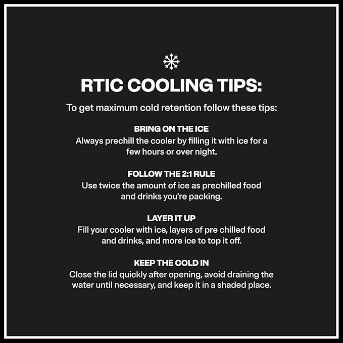 RTIC 8 QT Road Trip Personal Cooler, Small, Compact, Insulated, Portable Ice Chest Box for Food, Drink, Beverage, Beach, Camping, Picnic, Fishing, Boat, 12-Can Capacity