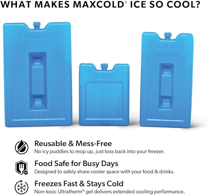 Igloo Maxcold Ice Blocks, Long Lasting Cold Freezer Ice Packs