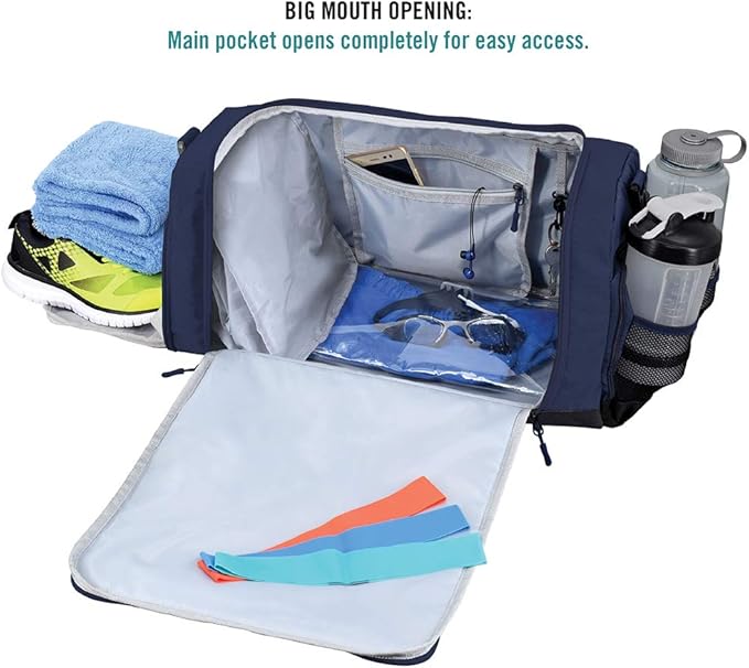 Ultimate Gym Bag 2.0: The Durable Crowdsource Designed Duffel Bag with 10 Optimal Compartments Including Water Resistant Pouch