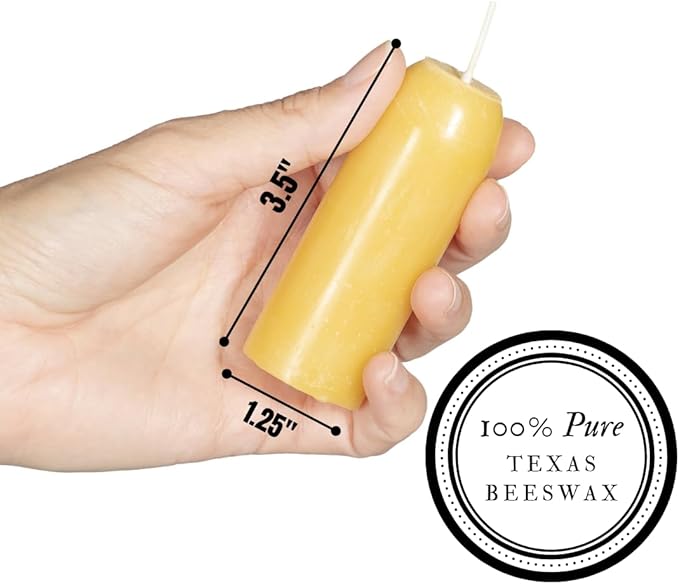 Original Pure Beeswax Lantern Candle - Set of 5, 12H Burn Time, 100% Pure Beeswax Candle, Indoor/Outdoor, Emergency Use