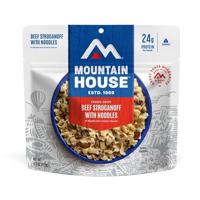 Mountain House Beef Stroganoff with Noodles | Freeze Dried Backpacking & Camping Food | 6-Pack