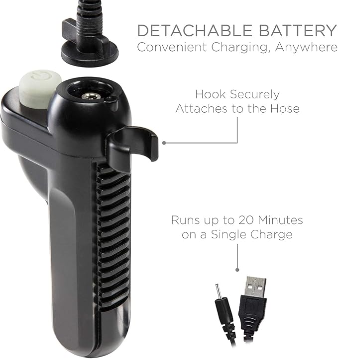 Ivation Portable Camping Shower | Compact Handheld & Hands-Free Rechargeable Outdoor Shower Head & Cleaning System w/ 3.7V Pump, 6-Ft Hose, Bidet Head, Removable Filter, Multiuse Hook & USB Cable