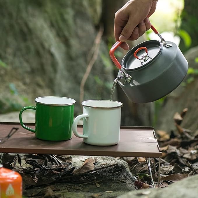 Naturehike 1.45L Camping Kettle Teapot Coffee Pot, Portable Aluminum Outdoor Kettle with Mouthpiece