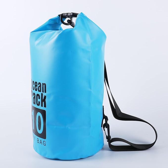 YDYJKI Floating Waterproof Dry Bag for Travel 5L/10L/20L/30L, Roll Top Sack Keeps Gear Dry for Kayaking, Rafting, Boating, Swimming, Camping, Hiking, Beach, Fishing (Grey, 10L)