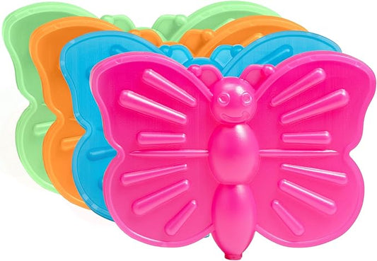 Cool Coolers Kids Lunch Box Ice Packs, Slim Ice Packs for Lunch Bags, Lunch Ice Packs ReusableMulticolored 4 Pack (Butterfly)