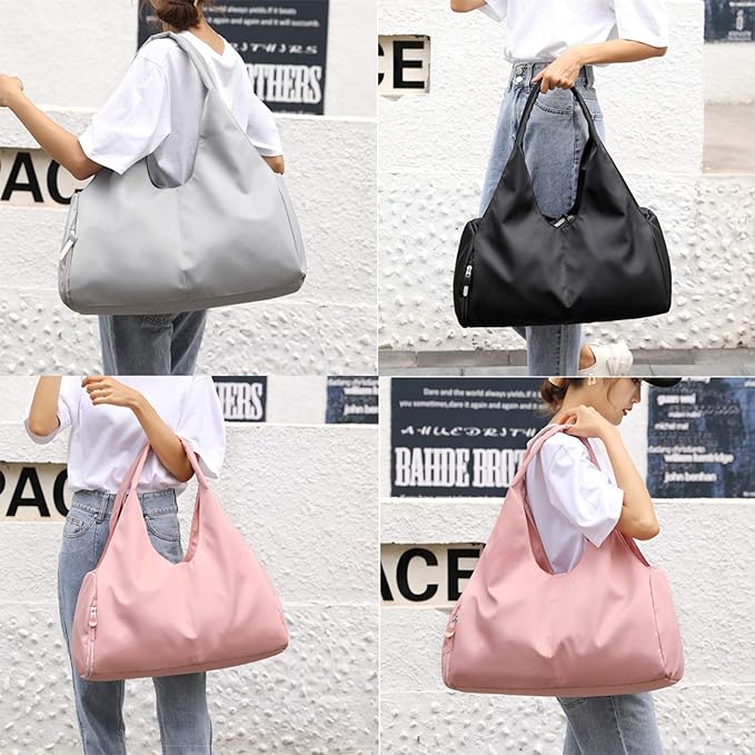 forestfish Yoga Gym Bag for Women with Shoes Compartment & Wet Dry Storage Pockets Lightweight Duffel Bag