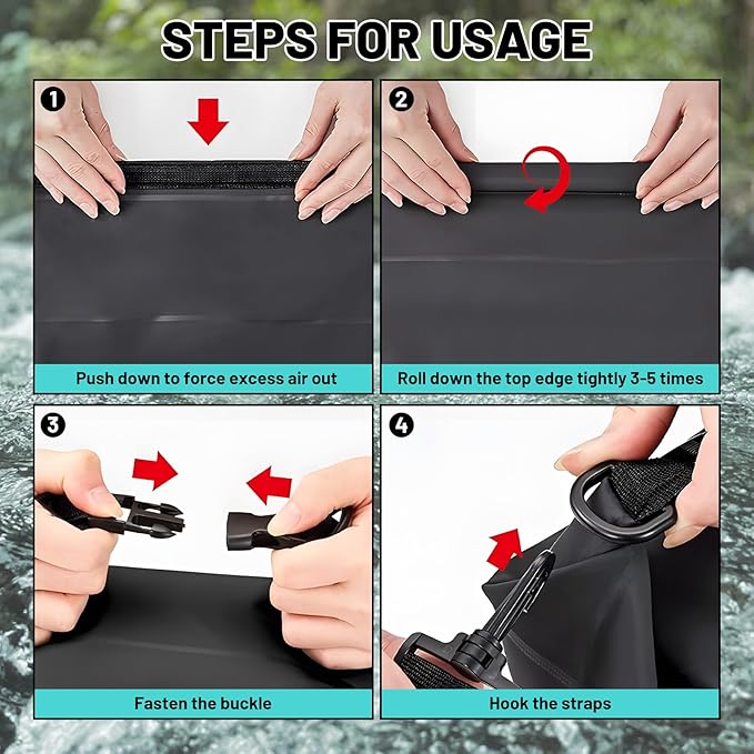Waterproof Dry Bag,Roll Top Night Sky Space Waterproof Backpack 5L/10L/20L Floating and Lightweight Bags for Kayaking, Boating, Fishing, Swimming and Camping
