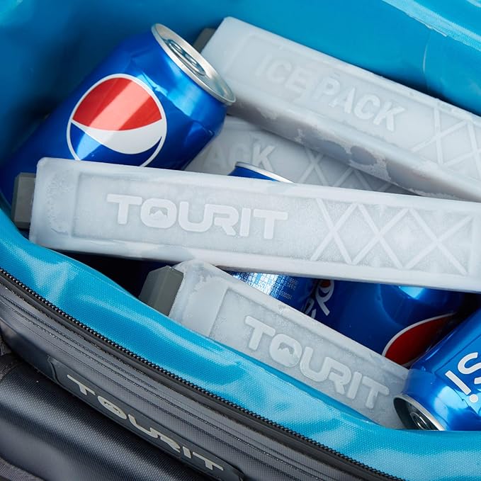 TOURIT Ice Packs for Coolers Reusable Long Lasting Freezer Packs for Lunch Bags/Boxes, Cooler Backpack