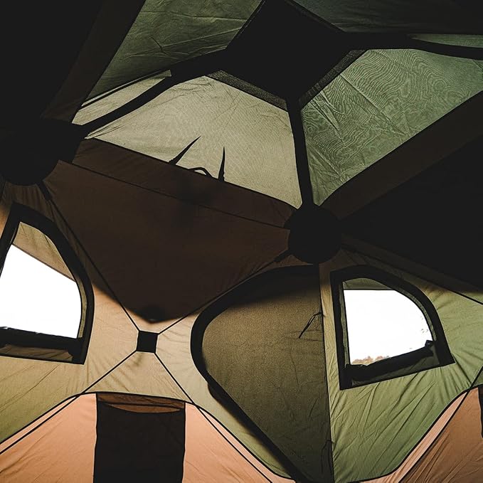 Gazelle T4 Overland Edition GT401GR Pop-Up Portable Camping Hub Tent, Easy Instant Set up in 90 Seconds, Alpine Green/Moss, 4-Person, Family, Overlanding