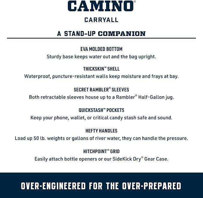 YETI Camino 35 Carryall with Internal Dividers, All-Purpose Utility, Boat and Beach Tote Bag, Durable, Waterproof